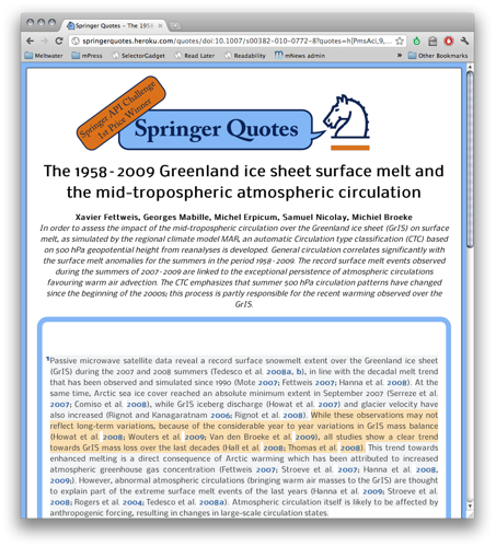 Springer Quotes Document Example